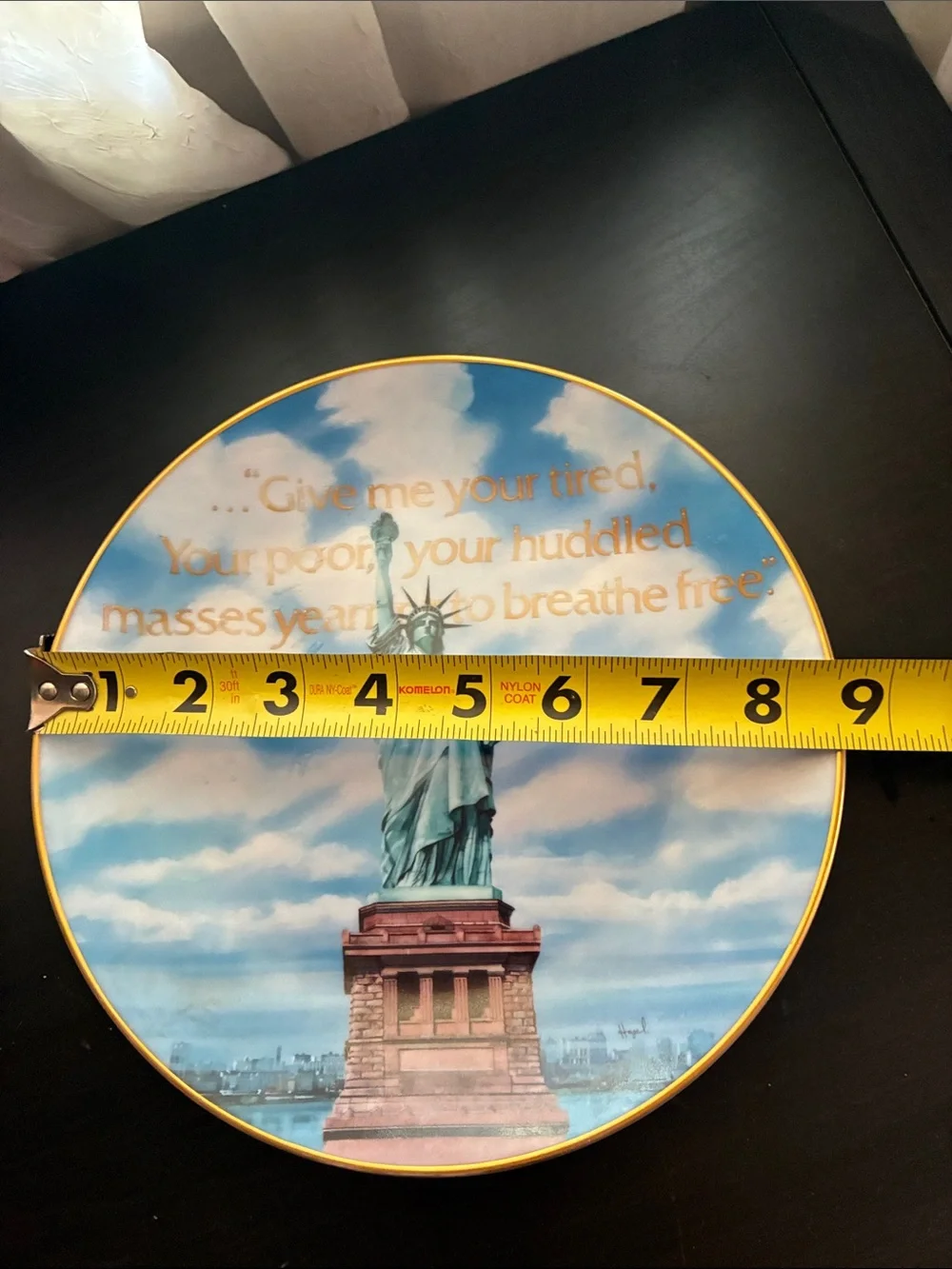 Vintage 1085 Gotham Statue of Liberty Collector Plate Michael Havel 14KT Gold